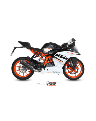 Scarico completo Mivv suono Black inox nero per KTM RC 390 2014-2018