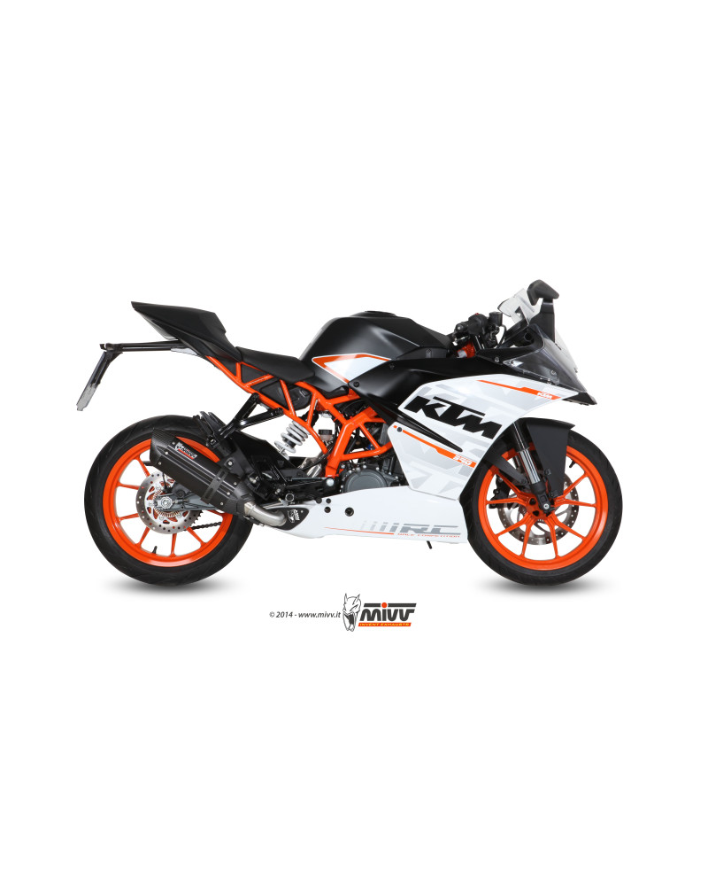 Scarico Mivv suono Black inox nero per KTM RC 390 2014-2018