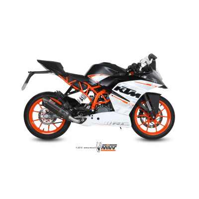 Full System Black Mivv stainless steel exhaust Suono black for KTM RC 390 2014-2018