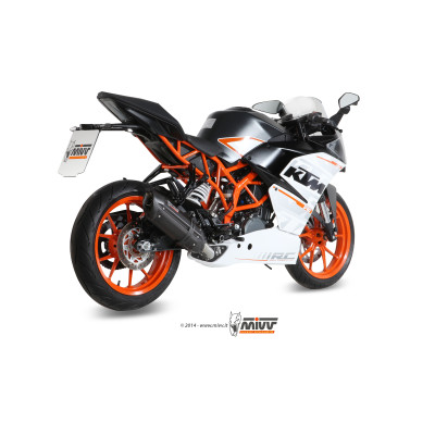 Scarico Mivv suono Black inox nero per KTM RC 390 2014-2018