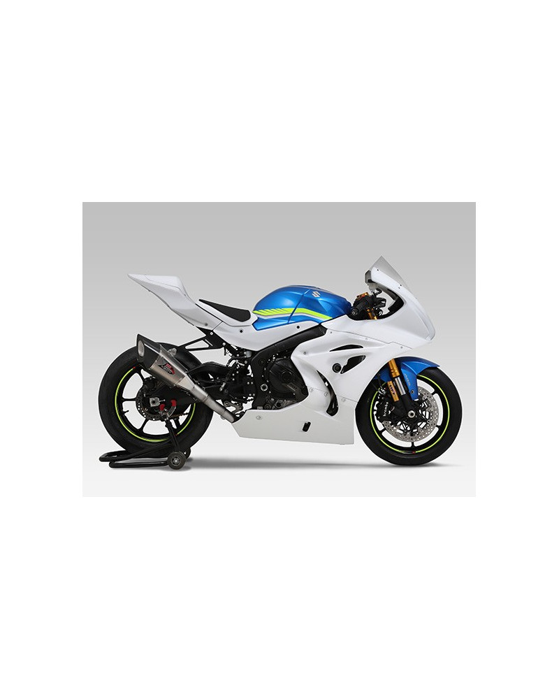 YOSHIMURA R-11Sq GSXR1000R 17年以降　ブルーチタン Slip-On R-11Sq サイクロン EXPORT SPEC 政府認証 | ヨシムラ