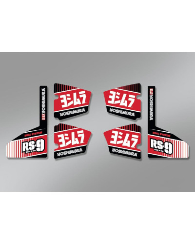 Set adesivi completo (6 PCS) per scarico Yoshimura RS-9T doppio terminale