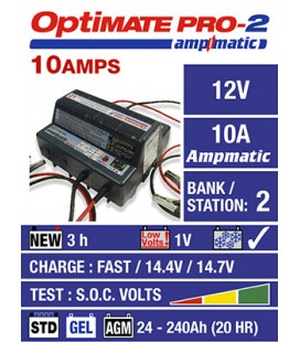 Caricabatterie TecMate Optimate PRO-2 x 10A VDE