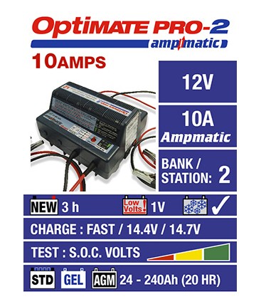 Caricabatterie TecMate Optimate PRO-2 x 10A VDE