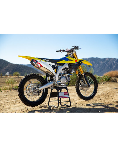 RM-Z450 18-23 YOSHIMURA RS-12 STAINLESS FULL EXHAUST, W/ ALUMINUM MUFFLER