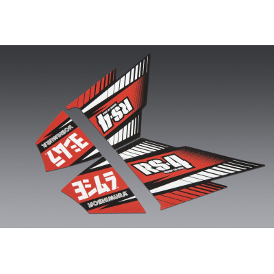 Set adesivi completo (4 PCS) per scarico Yoshimura RS-4 terminale singolo