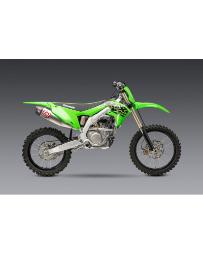 KX250/X 21-23 YOSHIMURA RS-12 STAINLESS FULL EXHAUST, W/ ALUMINUM MUFFLER