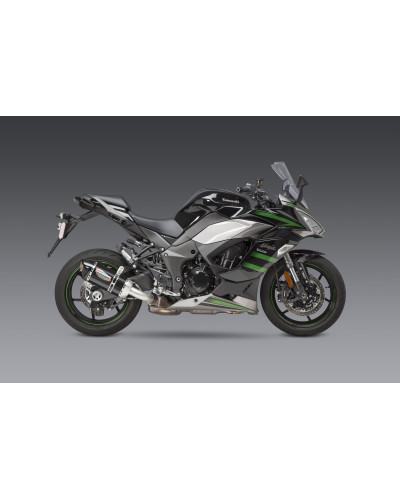 NINJA 1000SX 2020 ALPHA STAINLESS SLIP-ON EXHAUST, W/ CARBON FIBER MUFFLER