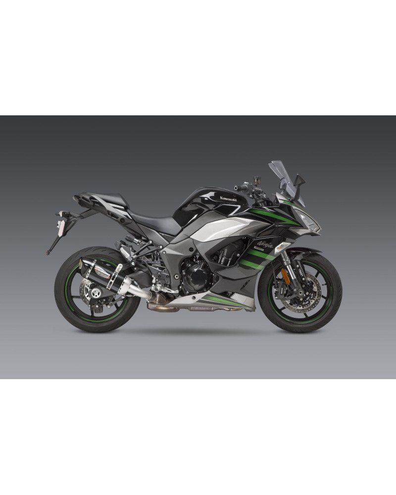 NINJA 1000SX 2020 ALPHA STAINLESS SLIP-ON EXHAUST, W/ CARBON FIBER MUFFLER