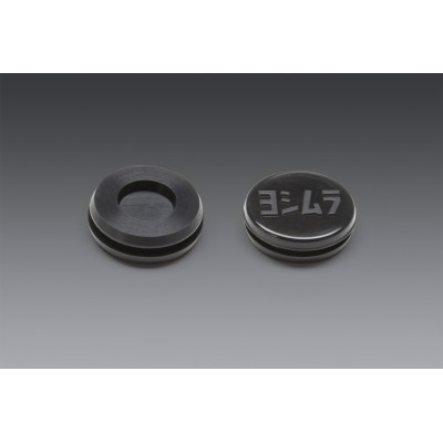 Yoshimura RUBBER GROMMET WITH LOGO TO COVER END-CAP INSERT HOLE FOR RS-9 MUFFLERS ONLY