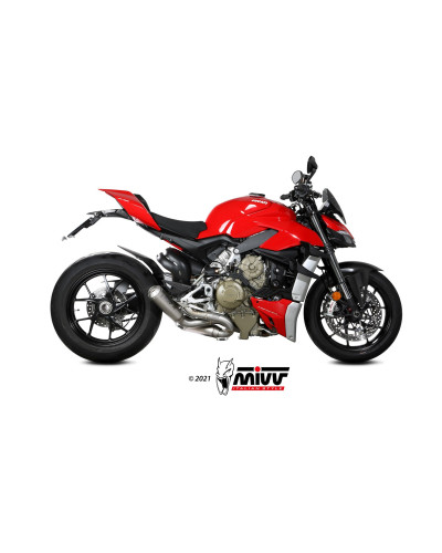 Terminale di scarico Mivv X-M1 titanio per Ducati Streetfighter V4 2020 - 2022