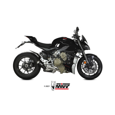 Scarico Mivv X-M1 BLACK inox nero per Ducati Streetfighter V4 2020 - 2021