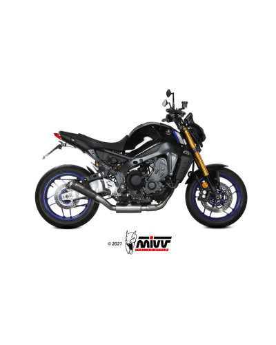 Full System Mivv X-M1 BLACK black inox drain Euro5 for Yamaha MT-09 2021-2022