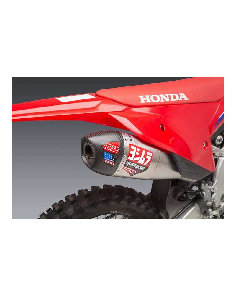 CRF250R 2022 YOSHIMURA RS-12 STAINLESS SLIP-ON EXHAUST, W/ STAINLESS MUFFLER