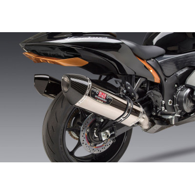 Terminali Yoshimura R-77 Race in acciaio con fondello in carbonio per Suzuki GSX1300R Hayabusa 2021-2022