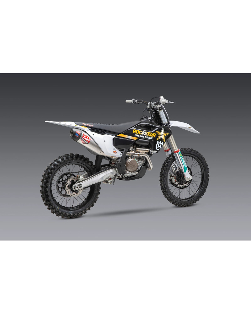 KTM 250SX-F FE 22 / HUSQVARNA FC250 RE RS-12 STAINLESS FULL EXHAUST, W/ ALUMINUM MUFFLER