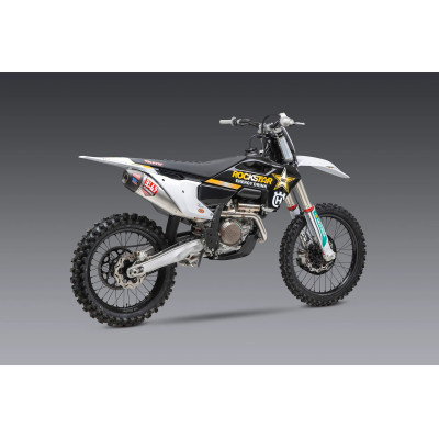 KTM 250SX-F FE 22 / HUSQVARNA FC250 RE RS-12 STAINLESS FULL EXHAUST, W/ ALUMINUM MUFFLER