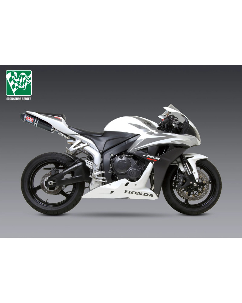 CBR600RR 07-08 YOSHIMURA RS-5 STAINLESS SLIP-ON EXHAUST, W/ CARBON FIBER MUFFLER