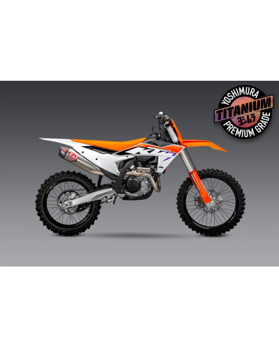 KTM 450SX-F FE 22-23 / HUSQV FC450 RE 22-23 YOSHIMURA RS-12 TITANIUM FULL EXHAUST, W/ TITANIUM MUFFLER