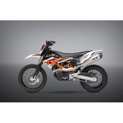 HUSQ 701/KTM 690 R RACE YOSHIMURA R-77 STAINLESS SLIP-ON EXHAUST, W/ STAINLESS MUFFLER